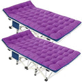 COLMERD 2 Pack Camping Cot with Mattress, Comfortable Sleeping Cot by COLMERD
