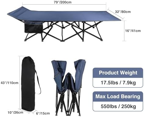 REDCAMP Oversized Heavy Duty Camping cots for Adults 500lbs - Image 3