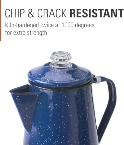 GSI Outdoors Percolator Coffee Pot | Enamelware Campfire Coffee Boiler Kettle for Outdoor Camping Cookware, Cabin, RV, Kitchen, Hunting & Backpacking - Image 3