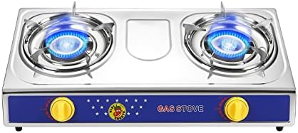 Vivicreate 2 Burner Propane Stove, [20000 BTU] Portable Camping Gas Cooktop with Auto Ignition, Stainless Steel Outdoor Cooker with Regulator & Hose for RV, Backyard, Camping and Emergency Use - Image 5