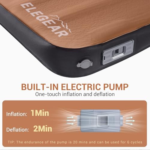 Elegear Air & Foam Self Inflating Sleeping Pad 4" Built-in Electric Pump - Image 2