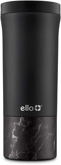 Ello Miri 16oz Vacuum Insulated Stainless Steel Travel Mug, Leak-Proof Slider Lid, Keeps Hot for 5 Hours, Perfect for Coffee or Tea, BPA-Free, Fits Most Cupholders, Holiday Gift, Black by Ello