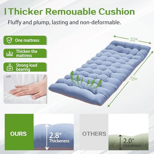 2 Pack 32" XXL Camping Cot , Heavy Duty Cots for Camping with Mattress - Image 3