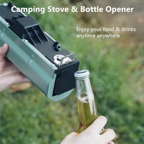 Foldable Gas Camping Stove with Bottle Opener, Backpacking Tool, GS330 - Image 3