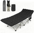YELLOW JACKET Camping Cot for Adults, Upgraded 32" Wide Portable Cot Bed with Mattress, Foldable Padded Sleeping Cots for Camping Travel Tent Day Bed Outdoor & Home Guest, Max Load 600lbs by YELLOWJACKET