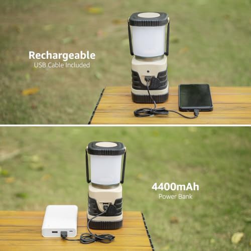 Lepro 1000LM LED Camping Lantern Rechargeable with 4 Light Modes, White - Image 4