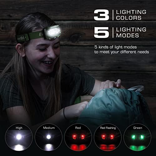 EverBrite Headlamp, 5 Pack LED Head Lamp for Kids & Adults, Red Light - Image 2