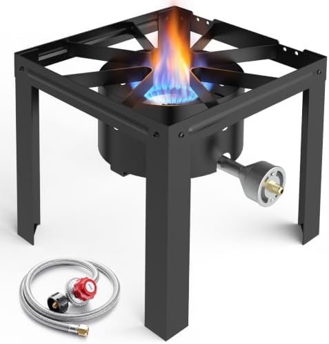 Bestfire 80,000BTU Propane Burner Gas Stove for Outdoor Cooking, Turkey Frying Burners for Camping,Crawfish Boil by GrillsOutdoorCooking