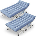 2 Pack Oversize Camping Cot, 32" Extra Large Camping Bed for Adults by Faysore