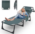 Folding Camping Cot for Adults,Adjustable Sleeping Cot with Mattress by Unknown