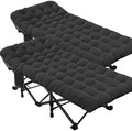 DoCred Oversized XXL Folding Camping Cot with Mattress, 2 Pack 32" Wide Cot by DoCred