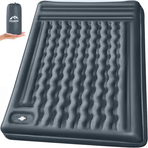 FNARMW Double Sleeping Pad Camping with Pillow & Built-in Foot Pump by FNARMW