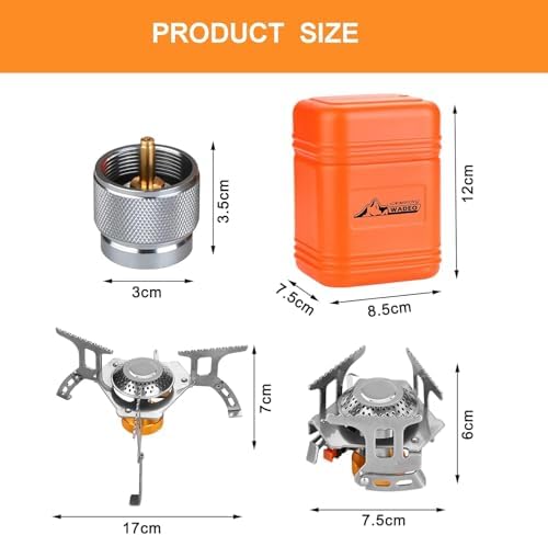 WADEO Camping Stove, 3700W Portable Backpacking Stove with Piezo Ignition - Image 3