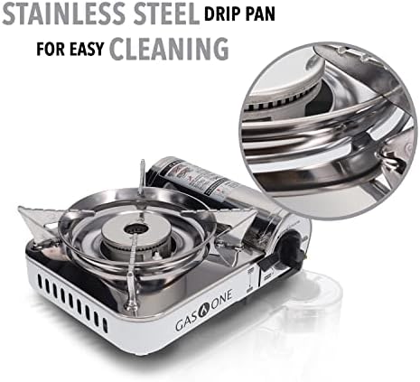 GasOne Emergency Gear Camping Butane Portable Gas Stove with Carrying Case - Image 6