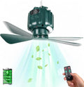 DUKUSEEK Tent Ceiling Fans for Camping Hanging, Portable Tent Fans with Light and Remote Control, Power Bank, USB Battery Operated Camping Fan with Hanging Hook for Outdoor, Car, RV by DUKUSEEK