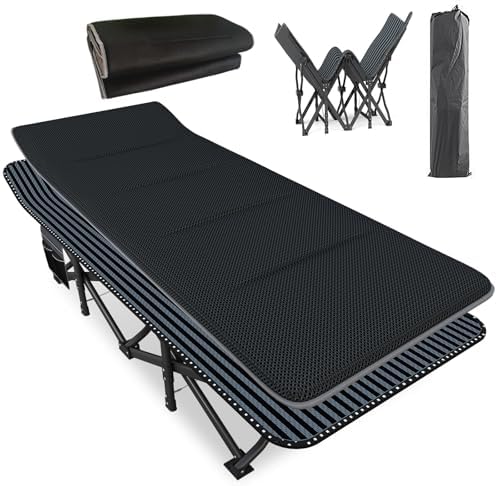 ATORPOK 31.5" Wide Camping Cot for Adults with Pad, Oversized Folding Bed by Enjoyyouroutdoorlife