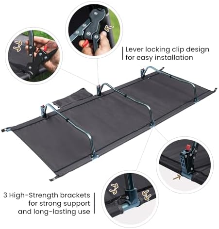 ONETIGRIS SUPRAGRIS Camping Cot, Support Up to 400lbs, Lightweight Comfortable Folding Bed for Camping, Hiking, Backpacking, Travel, Car Trips, Office Nap (Gray) - Image 4