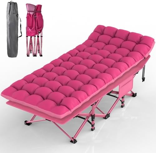 Suteck Camping Cot, Folding Camp Bed for Adults with Soft Thicker Cushion by Suteck