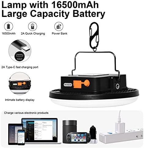16500mAh Rechargeable Camping Light with Remote - Image 3