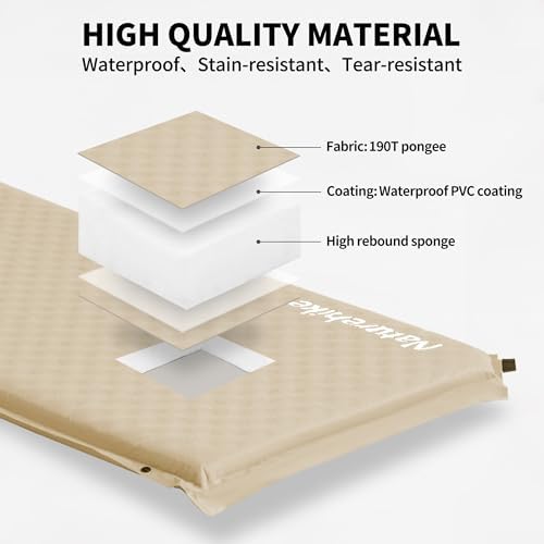 Naturehike Connectable Self Inflating Sleeping Pad, 2.36" Memory Foam Camping Pad, Backpacking Camping Mattress Pad for Tent, Travel, Car, Hammock - Image 4