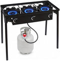 3 Burner Propane Stove, 225,000 BTU Outdoor Cooker by Unknown