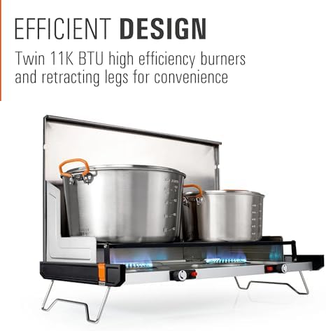 GSI Outdoors Pinnacle Pro 2-Burner Propane Camp Stove, 25,000 BTU - Image 3