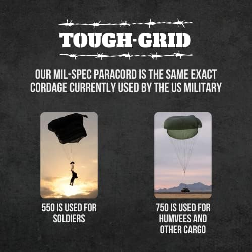 TOUGH-GRID 750 Paracord Rope Nylon Parachute Cord, Made in USA Survival Kit - Image 4