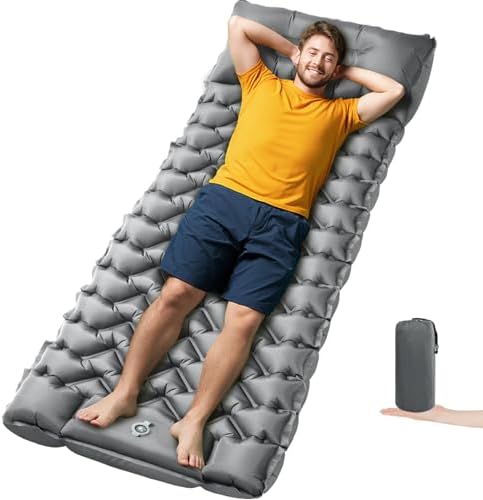 4 Inch 1.9 lb Backpacking Sleeping Pad with Fast Foot Pump by Oramoose