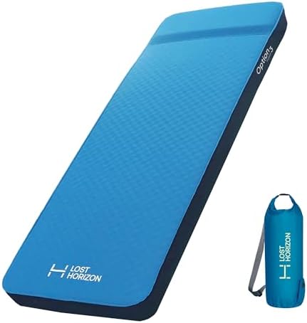 Lost Horizon Self-Inflating Foam Camping Mattress, Single, 3" Thick by LOSTHORIZON