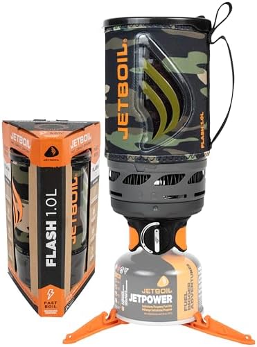Jetboil Flash Portable Fast Boil Stove for Camping and Backpacking with 1-Step Auto Ignition, Propane/Isobutane Burner with Cooking Cup by Unknown