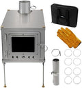 Soomloom foldable titanium wood-burning stove WintourULtai0.5mmlightweight compact durable portable folding wood burning outdoor camping hiking bushcraft ultralight cooking heatingfirewood stove by Soomloom