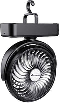 AMACOOL Portable Camping Fan with LED Lantern- 40H Work Time Rechargeable by AMACOOL