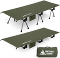ONETIGRIS SUPRANUBIS Camping Cot, Height Adjustable with Cot Leg Extenders, Strong Support 330lbs, Lightweight Comfortable Folding Bed for Camping, Hiking, Travel, Truck, Beach, Office Nap by OneTigris