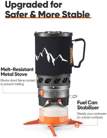 Odoland 0.9L Heat Exchanger Backpacking and Camping Stove System - Image 3