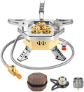 11800W Portable Windproof Camping Stove Lightweight Camp Stove Collapsible Backpacking Stove with EVA Box for Outdoor Camping Cooking Hiking and Picnic, white by Facitsolvit