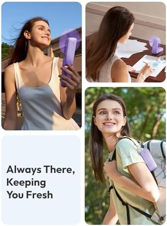 Aecooly Slim Portable Fan 2 Pack, Thin Handheld Fan, USB Rechargeable - Image 3