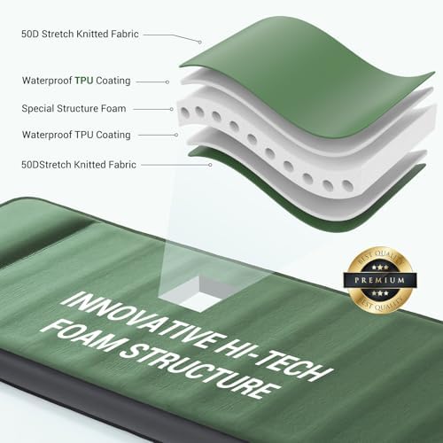 Elegear Air & Foam Self Inflating Sleeping Pad 4" Built-in Electric Pump - Image 3