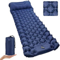 Sleeping Pad, Ultralight 40D Nylon Camping Mat Built-in Pump - Blue by NHOWIN