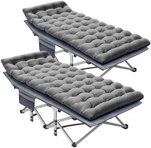 LILYPELLE Folding Camping Cot, Extra Wide Heavy Duty Sleeping Cots by LILYPELLE