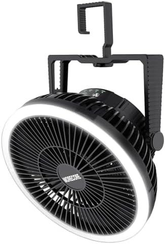 MORECORE Portable Camping Fan with LED Lantern, 8'' Rechargeable Tent Fan by MORECORE-AlwaysBeWithYou