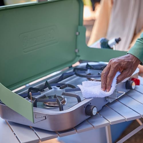 Coleman Cascade 3-in-1 Outdoor Camp Stove, Portable Cooktop with Included Cast-Iron Grill & Griddle Accessories, 24,000 BTUs of Power for Camping, Tailgating, Grilling - Image 7