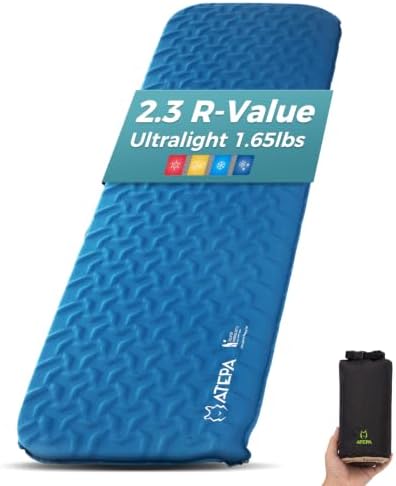 ATEPA Self Inflating Sleeping Pad for Backpacking, 2.3 R-Value by ATEPA
