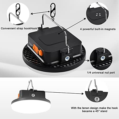 IODOO 10000mAh 30W Rechargeable Camping Light with Remote 3000LM 2700/4000/6500K/RED LED Camping Lantern Portable IP45 Waterproof Tent Lights Power Failur for Parents Christmas Gift - Image 3