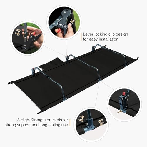 ONETIGRIS SUPRAGRIS Camping Cot, Support Up to 400lbs, Lightweight Comfortable Folding Bed for Camping, Hiking, Backpacking, Travel, Car Trips, Office Nap (Black) - Image 5