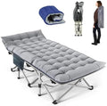 10-Leg Heavy Duty Camping Cot for Adults with Mattress by Unknown