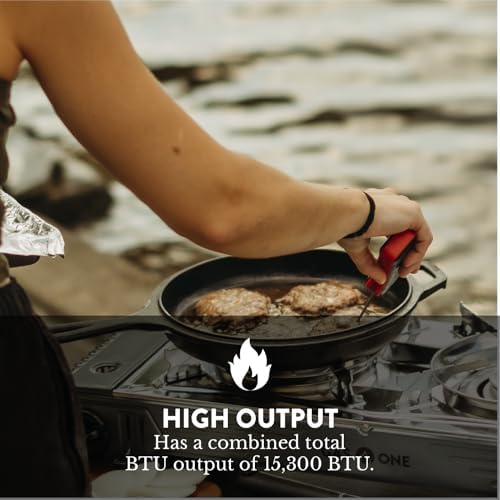 GasOne 2-Burner Portable Camp Stove - High Output 15,300 BTU - With Durable Carrying Case, Automatic Ignition, Safety Features, Perfect for Camping, Hiking, Tailgating, and Emergency Preparedness - Image 5