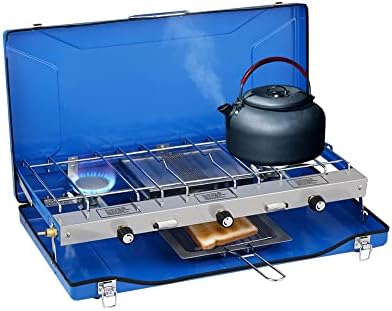 Camplux Camping Stove 20,400 BTU, 1 Grill & 2 Burners Propane Stove for Outdoor Cooking by CAMPLUX