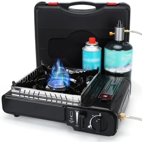 Dual Fuel Camping Stove,Portable Butane or Propane Single Burner Camp Stove by Unknown