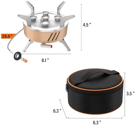 Veralune Camping Stove, Portable Gas Stove, 57500 BTU High Power - Image 7