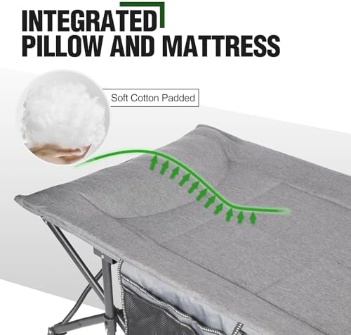 RedSwing 2 Person Camping Cot for Adults, Grey, 59" W Extra Wide - Image 6